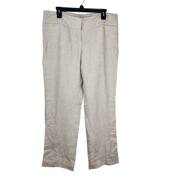 The Limited Womens Dress Pants Size 14 Cassidy Fit Slim Bootcut Linen Metallic - Picture 1 of 10